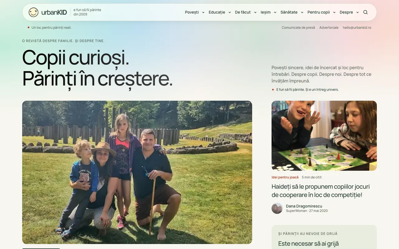 The new UrbanKID homepage