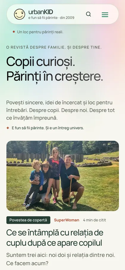 The new homepage on a phone