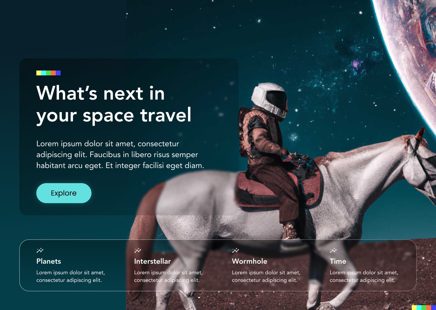 The Dark cosmic design in Figma